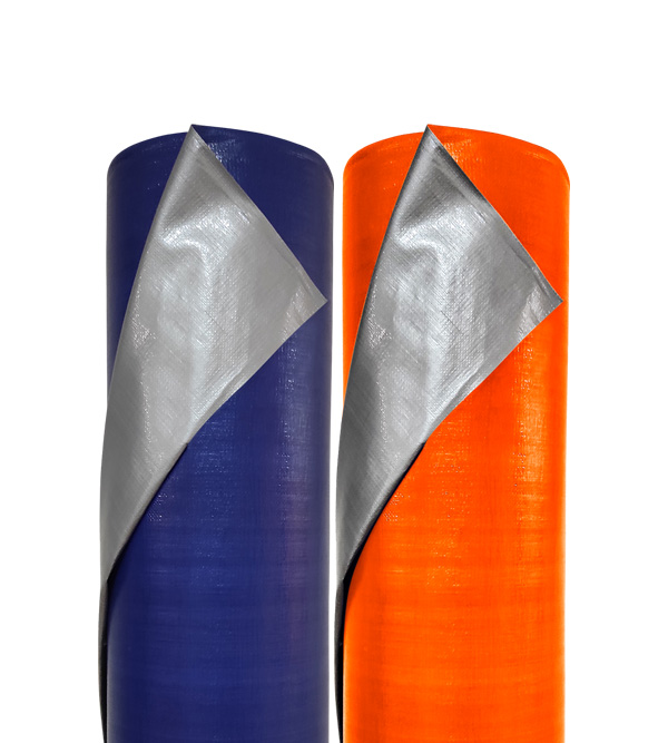 tarflex naranja/plata y azul/plata, cobertor 